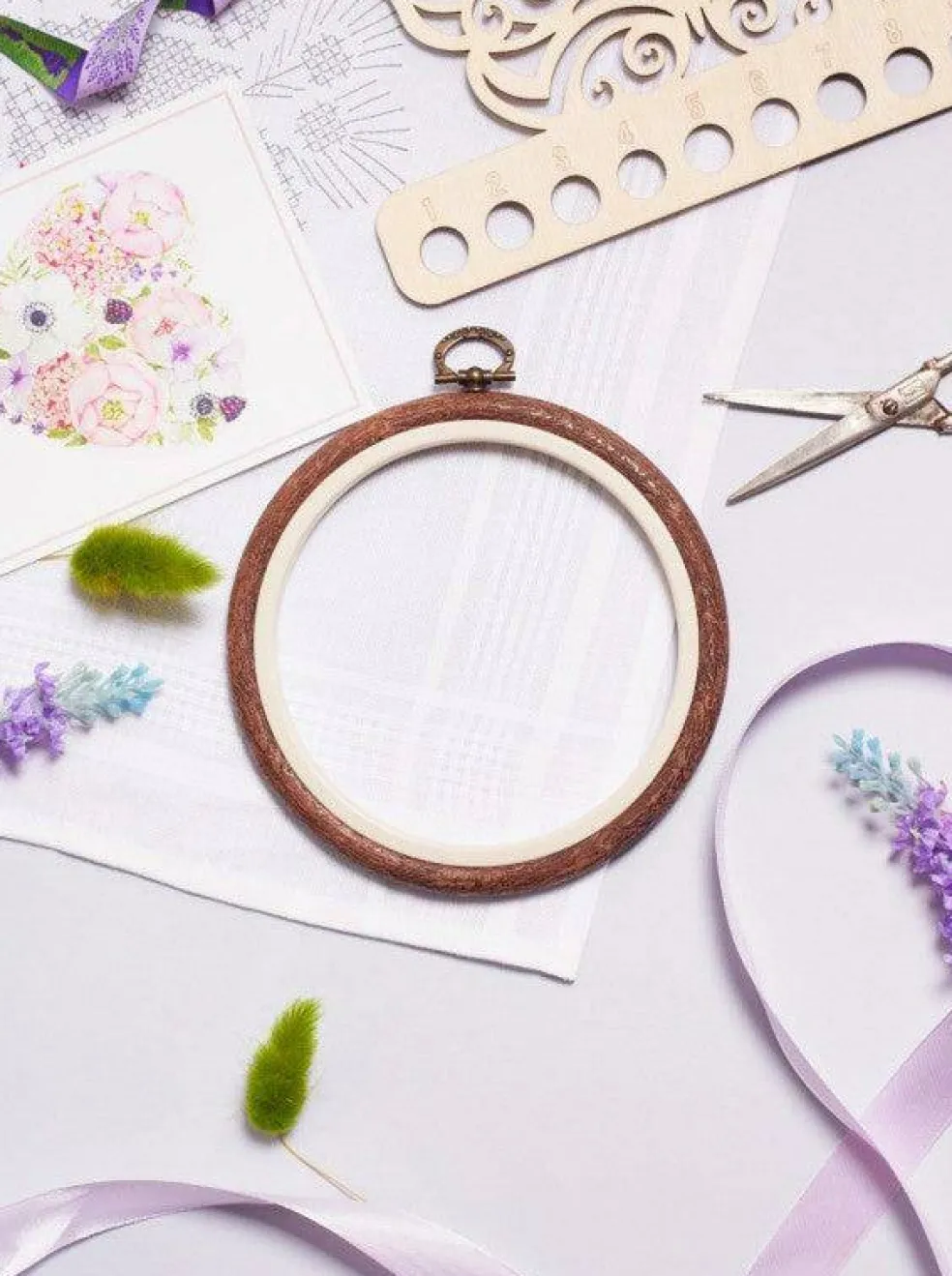 Round Flexi Hoop Nurge 230-2 Woodgrain