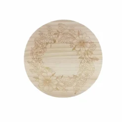 Round Floral DIY Wood Plant Stand Décor by Make Market®