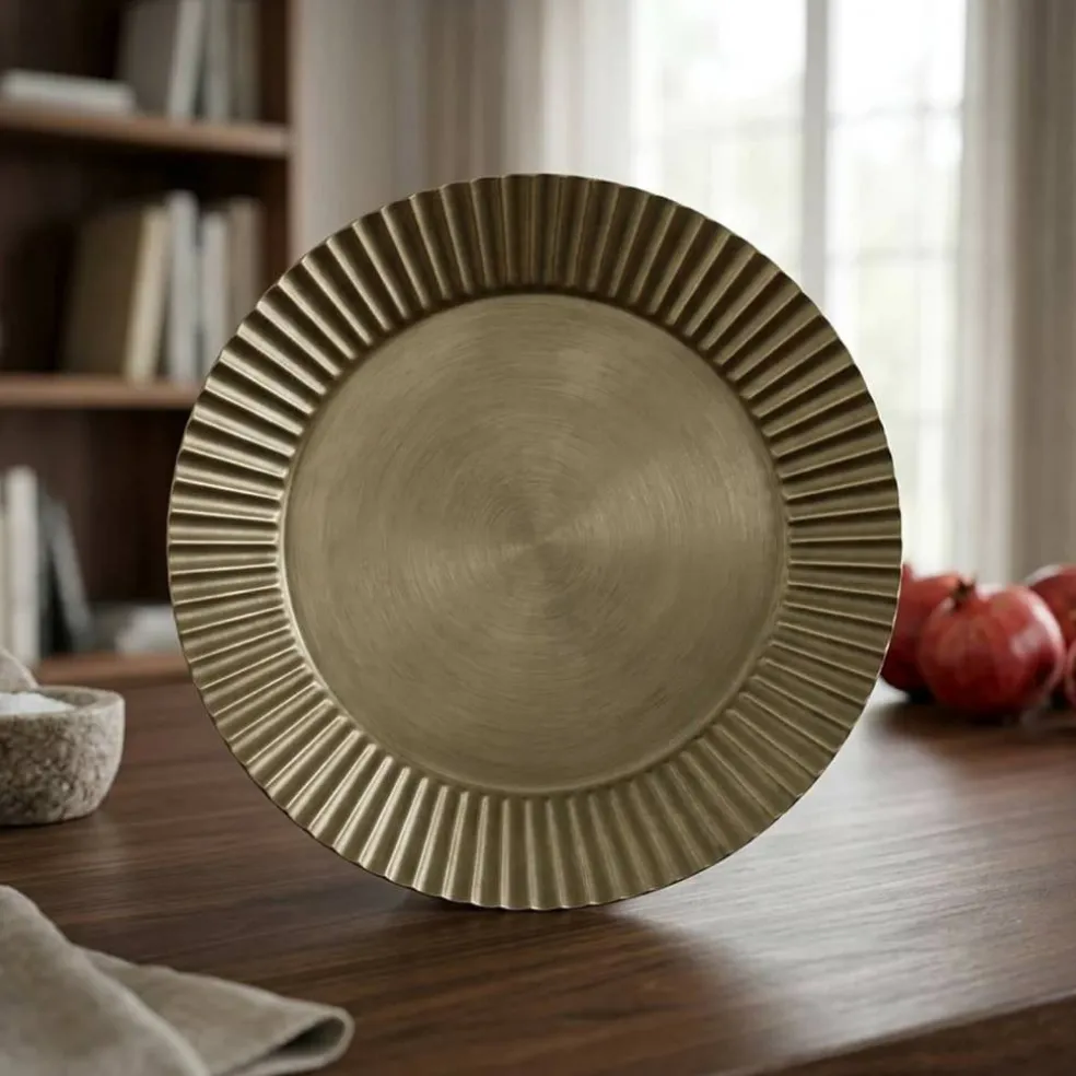 9.5" Round Fluted Tabletop Tray by Ashland®