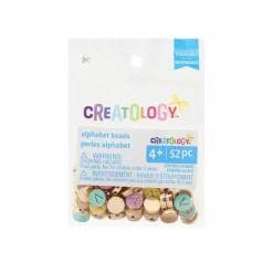 Round Pastel Enameled Metal Alphabet Beads, 52ct. by Creatologyâ„¢