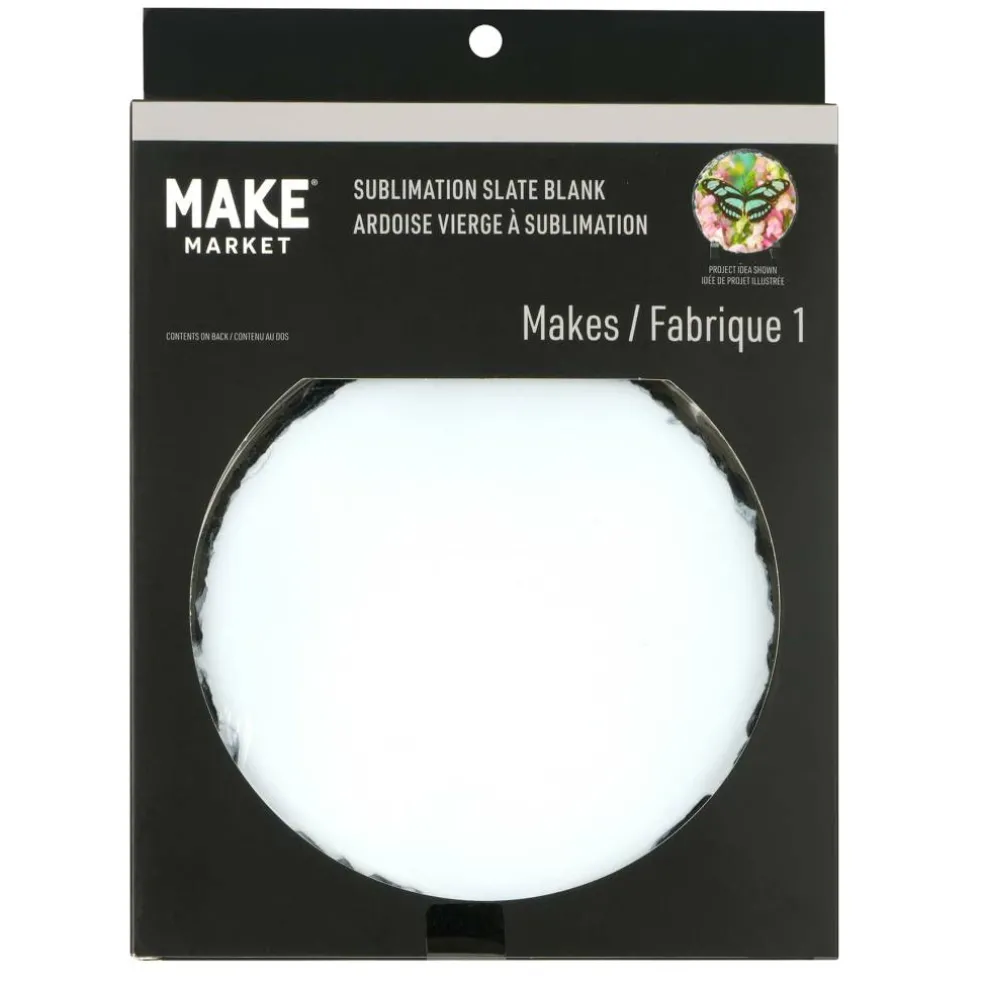 6" Round Slate Sublimation Blank by Make Market®