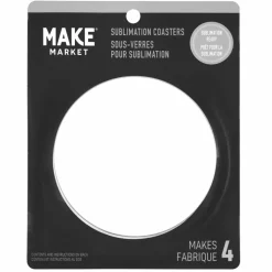 3.5" Round Sublimation Coasters by Make Market®, 4ct.