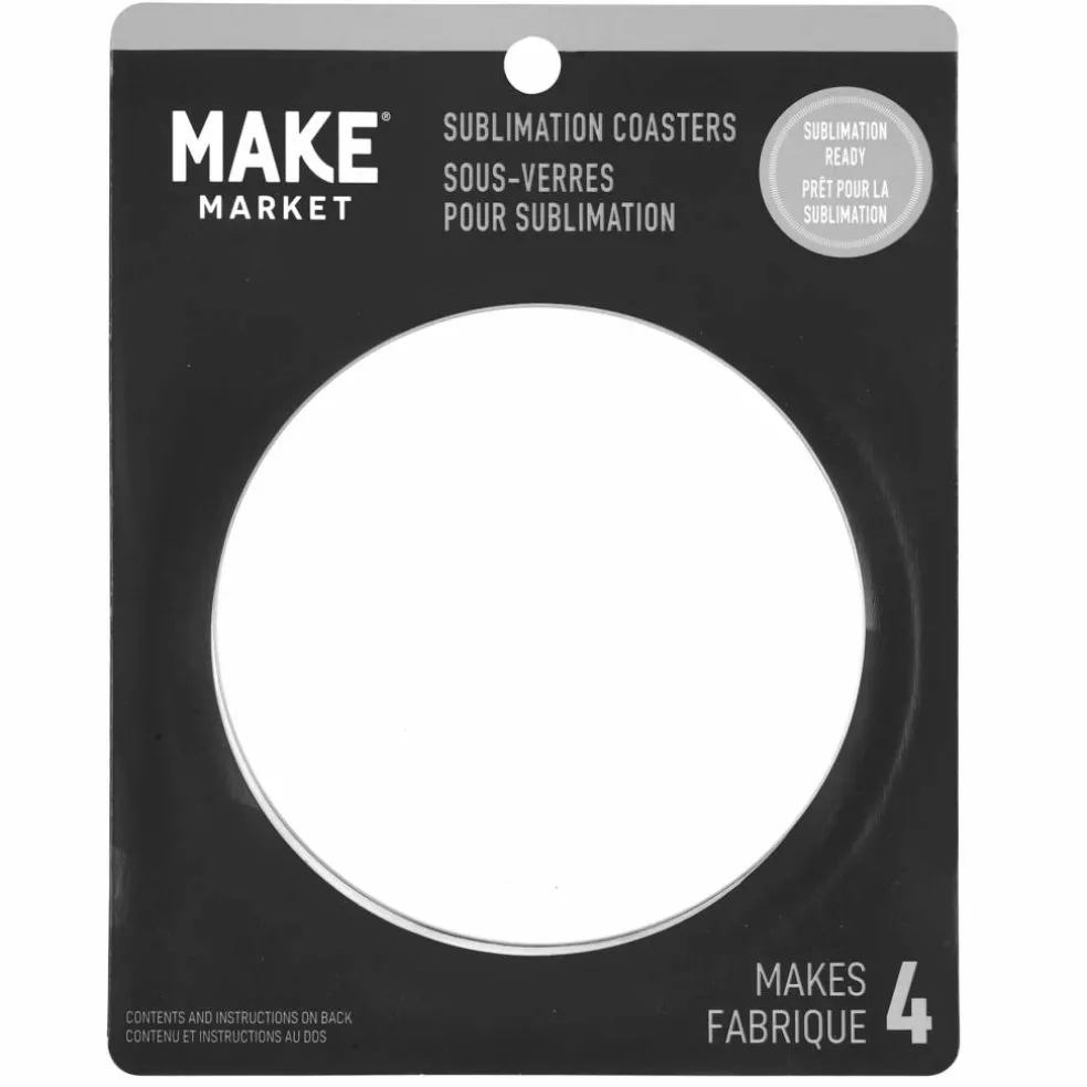 3.5" Round Sublimation Coasters by Make Market®, 4ct.
