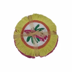 6" Round Tropical Beaded Coasters with Fringe, 4ct. by Ashland®