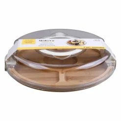 Round Wood Snackle Box by Makery™