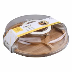 Round Wood Snackle Box by Makery™