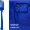 Royal Blue Plastic Forks - 50 Forks/Pack