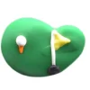 Royal Icing Golf Green & Golf Ball Decorations 5 Count