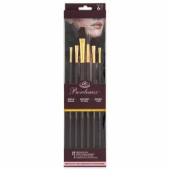 Royal & Langnickel® Bordeaux™ Flat/Filbert Variety Brush Set