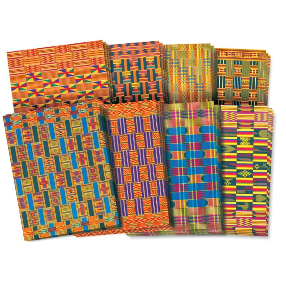 Roylco® 8.5" x 11" Multicolored African Textile Paper, 3 Pack Bundle