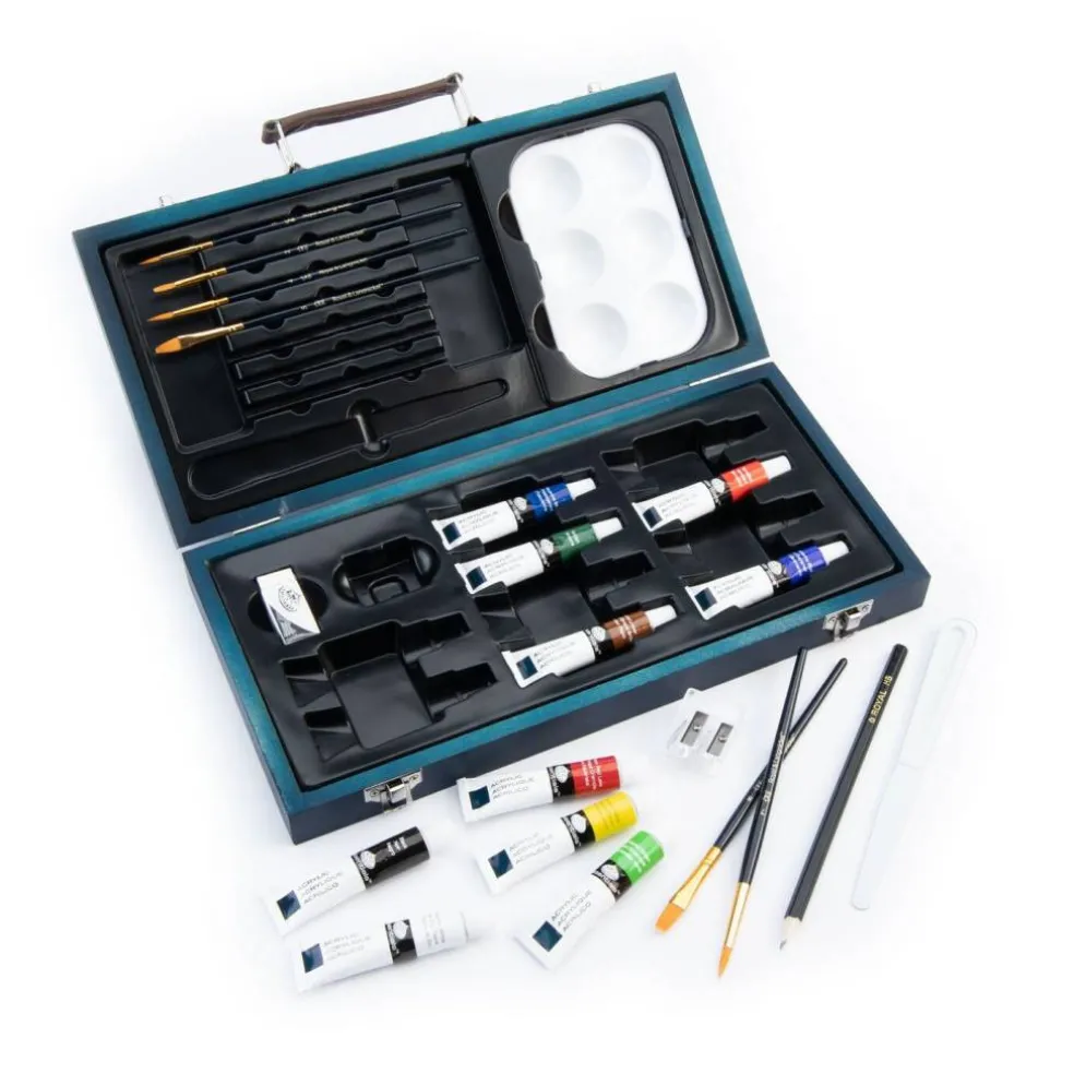 RSET-ACR3000 | Essentials™ 25pc Acrylic Painting Travel Art Set
