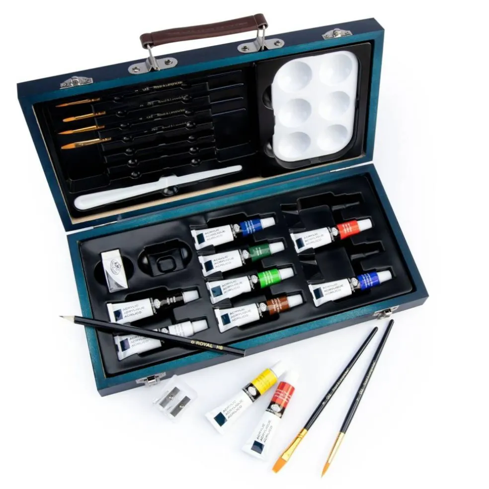 RSET-ACR3000 | Essentials™ 25pc Acrylic Painting Travel Art Set