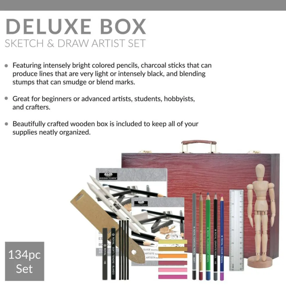 RSET-ART8100 | Essentials™ 134pc Sketching & Drawing Box Art Set