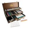 RSET-ART4451 | 100 Piece Mixed Media 3-Tier Espresso Art Set