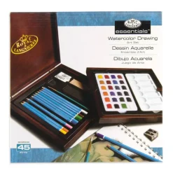 RSET-WPEN1600 | Essentials™ 45pc Watercolor Drawing Travel Art Set