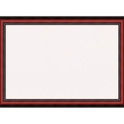 Rubino Cherry Scoop Wood Framed Corkboard, White Cork