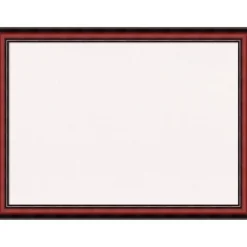 Rubino Cherry Scoop Wood Framed Corkboard, White Cork