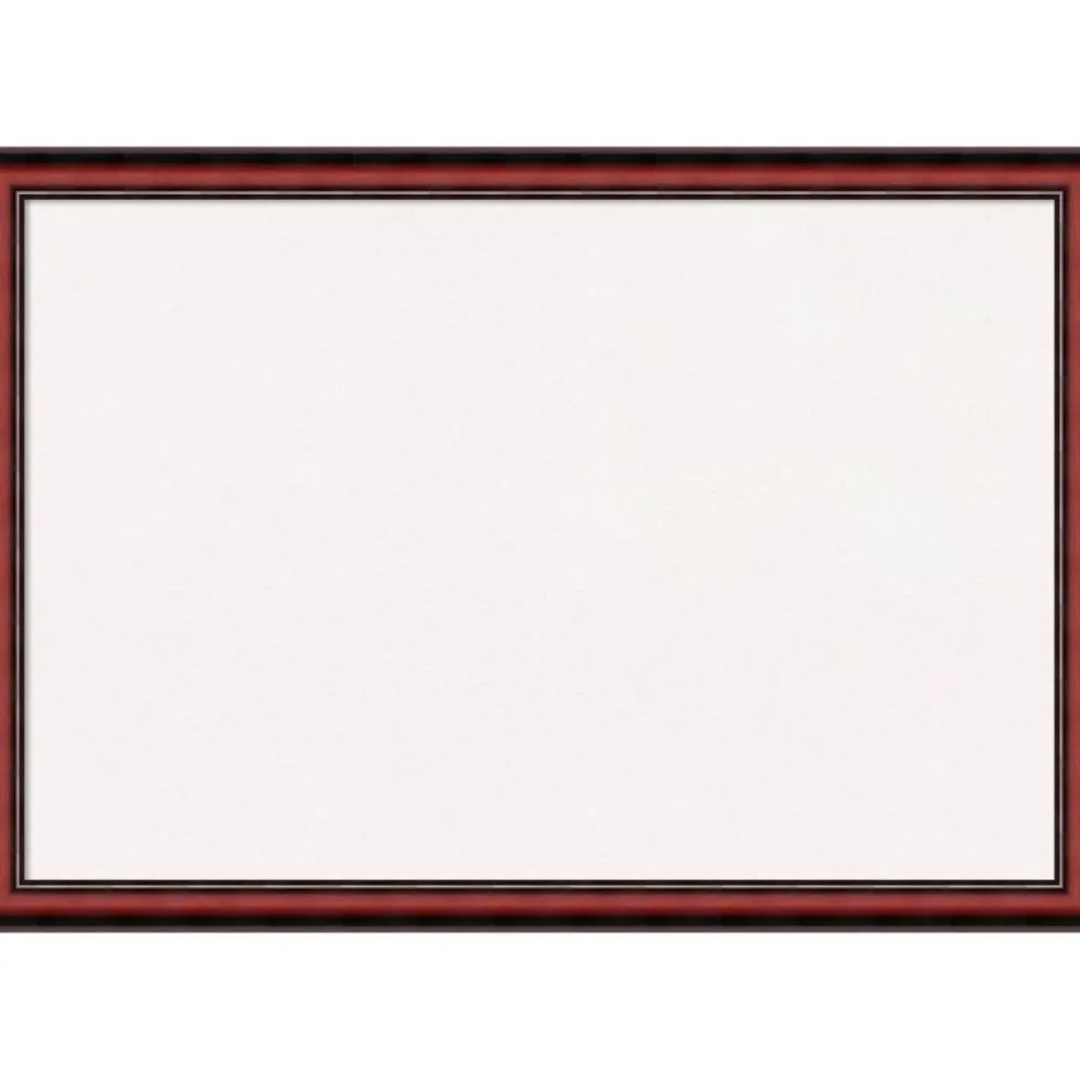 Rubino Cherry Scoop Wood Framed Corkboard, White Cork