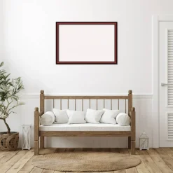 Rubino Cherry Scoop Wood Framed Corkboard, White Cork