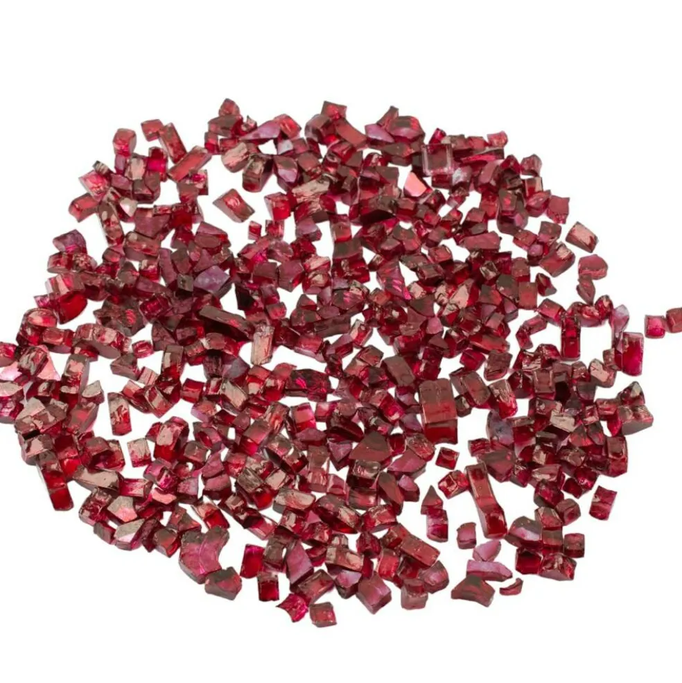 Ruby Red Reflective Fire Glass for Arts and Crafts