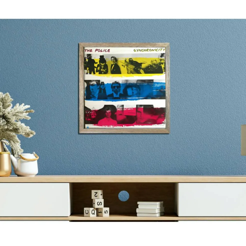 Rustic Farmhouse Reclaimed 12.5" Standard Vinyl Record Album Display Wood Frame