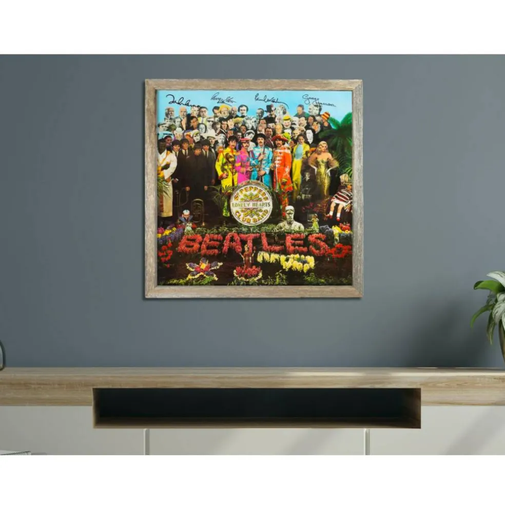 Rustic Farmhouse Reclaimed 12.5" Standard Vinyl Record Album Display Wood Frame