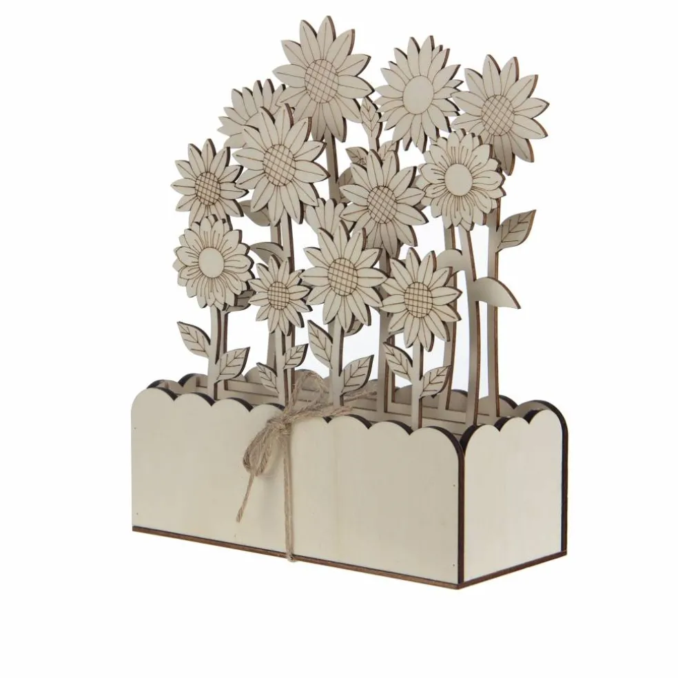 8.75" Rustic Floral DIY Plywood Crate Décor by Make Market®