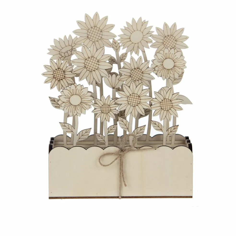8.75" Rustic Floral DIY Plywood Crate Décor by Make Market®