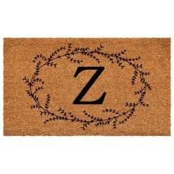 Rustic Leaf Vine Monogrammed Doormat