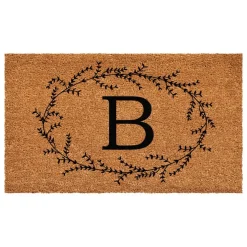 Rustic Leaf Vine Monogrammed Doormat