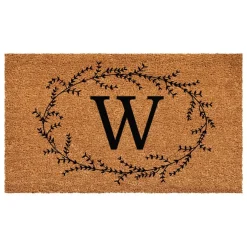 Rustic Leaf Vine Monogrammed Doormat