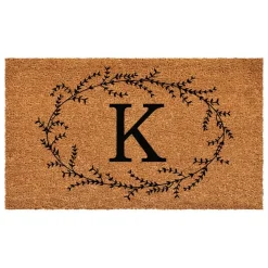 Rustic Leaf Vine Monogrammed Doormat