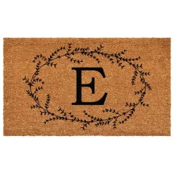Rustic Leaf Vine Monogrammed Doormat
