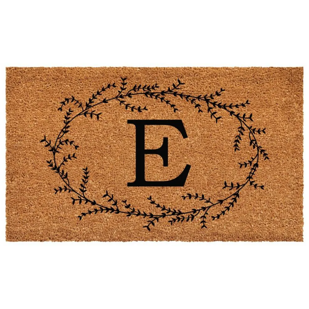 Rustic Leaf Vine Monogrammed Doormat