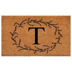 Rustic Leaf Vine Monogrammed Doormat