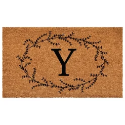 Rustic Leaf Vine Monogrammed Doormat
