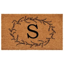 Rustic Leaf Vine Monogrammed Doormat
