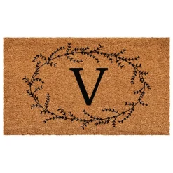 Rustic Leaf Vine Monogrammed Doormat