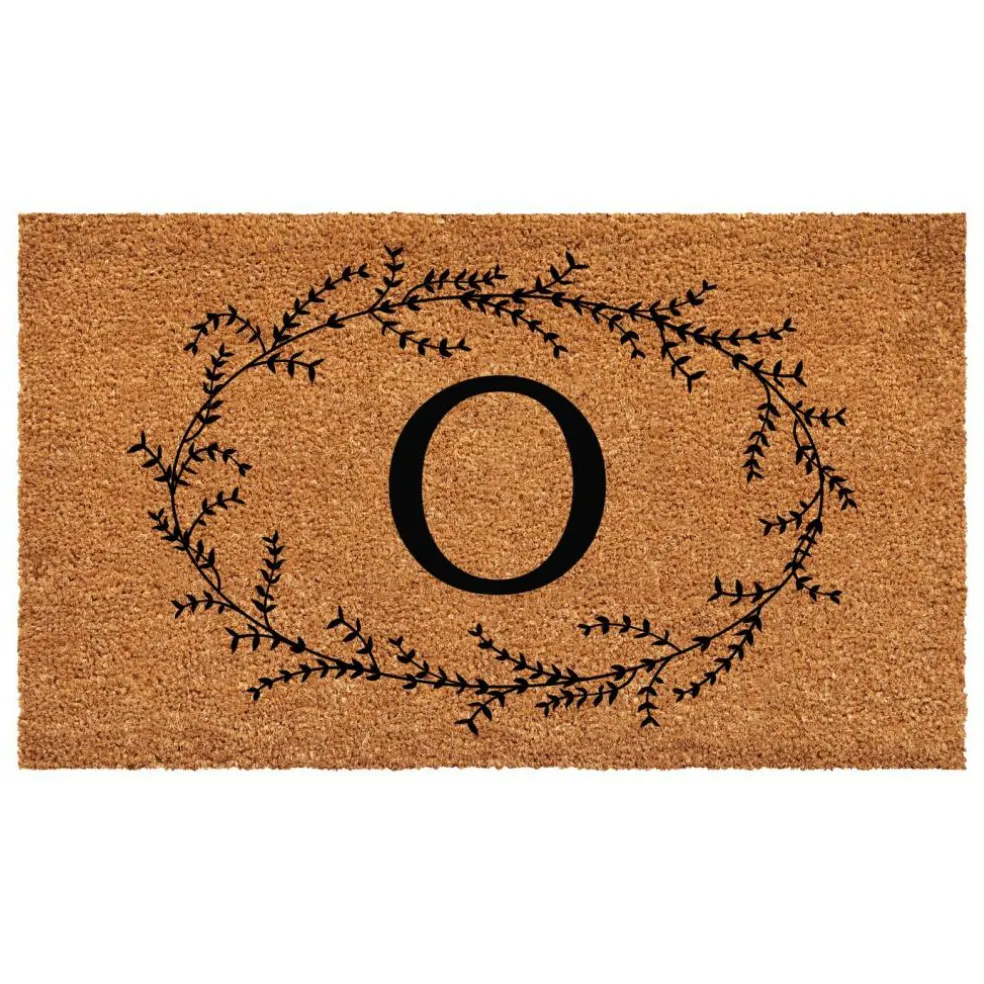 Rustic Leaf Vine Monogrammed Doormat
