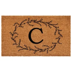 Rustic Leaf Vine Monogrammed Doormat