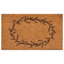 Rustic Leaf Vine Monogrammed Doormat