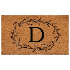 Rustic Leaf Vine Monogrammed Doormat