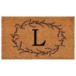 Rustic Leaf Vine Monogrammed Doormat
