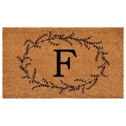 Rustic Leaf Vine Monogrammed Doormat