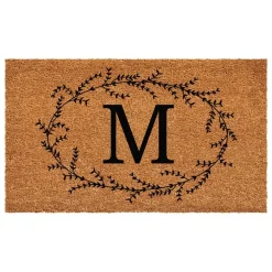 Rustic Leaf Vine Monogrammed Doormat
