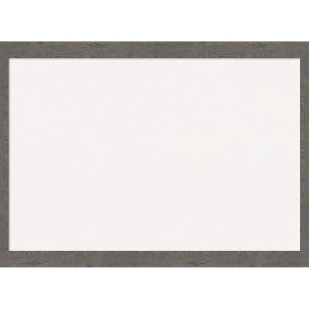 Rustic Plank Narrow Framed Corkboard, White Cork