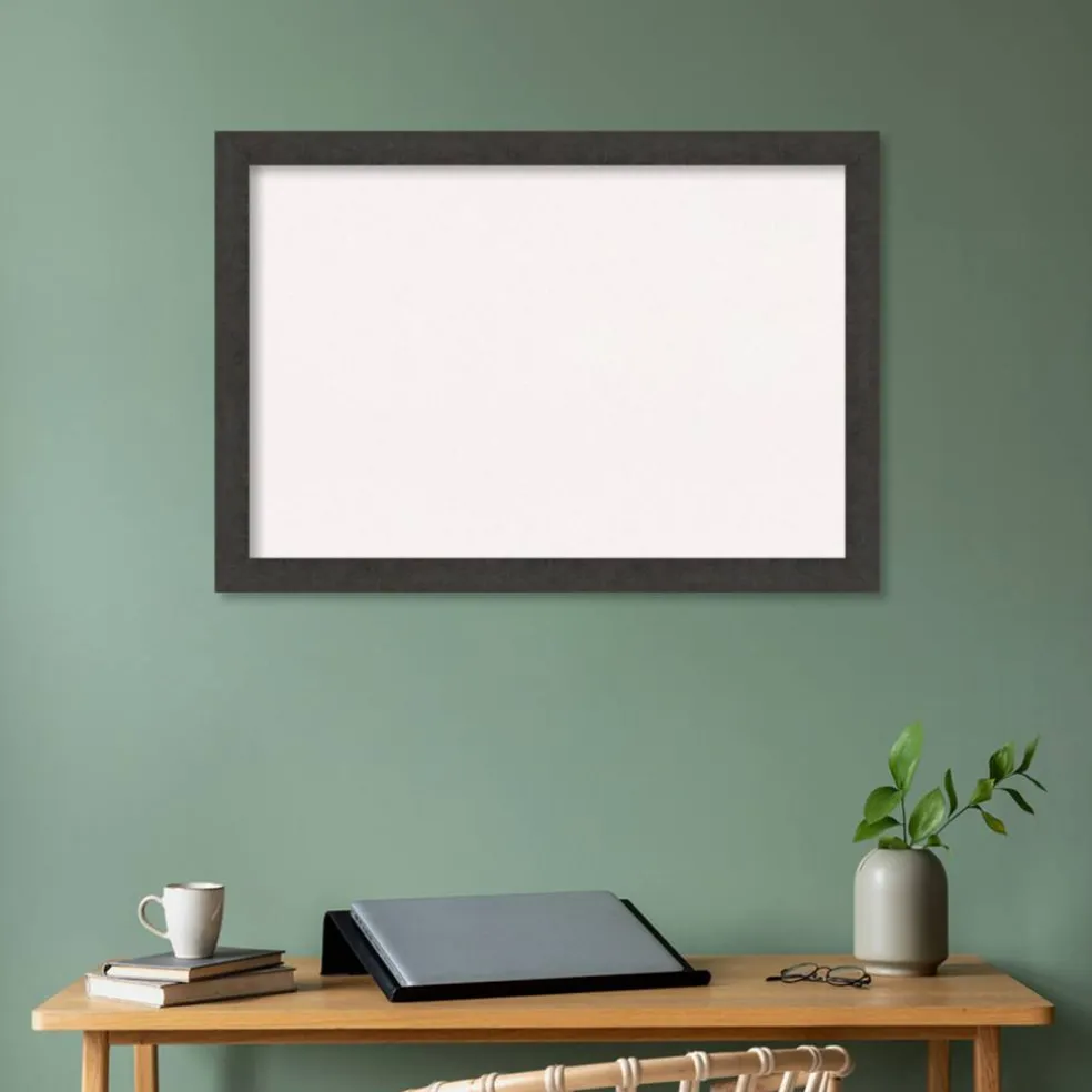 Rustic Plank Narrow Framed Corkboard, White Cork
