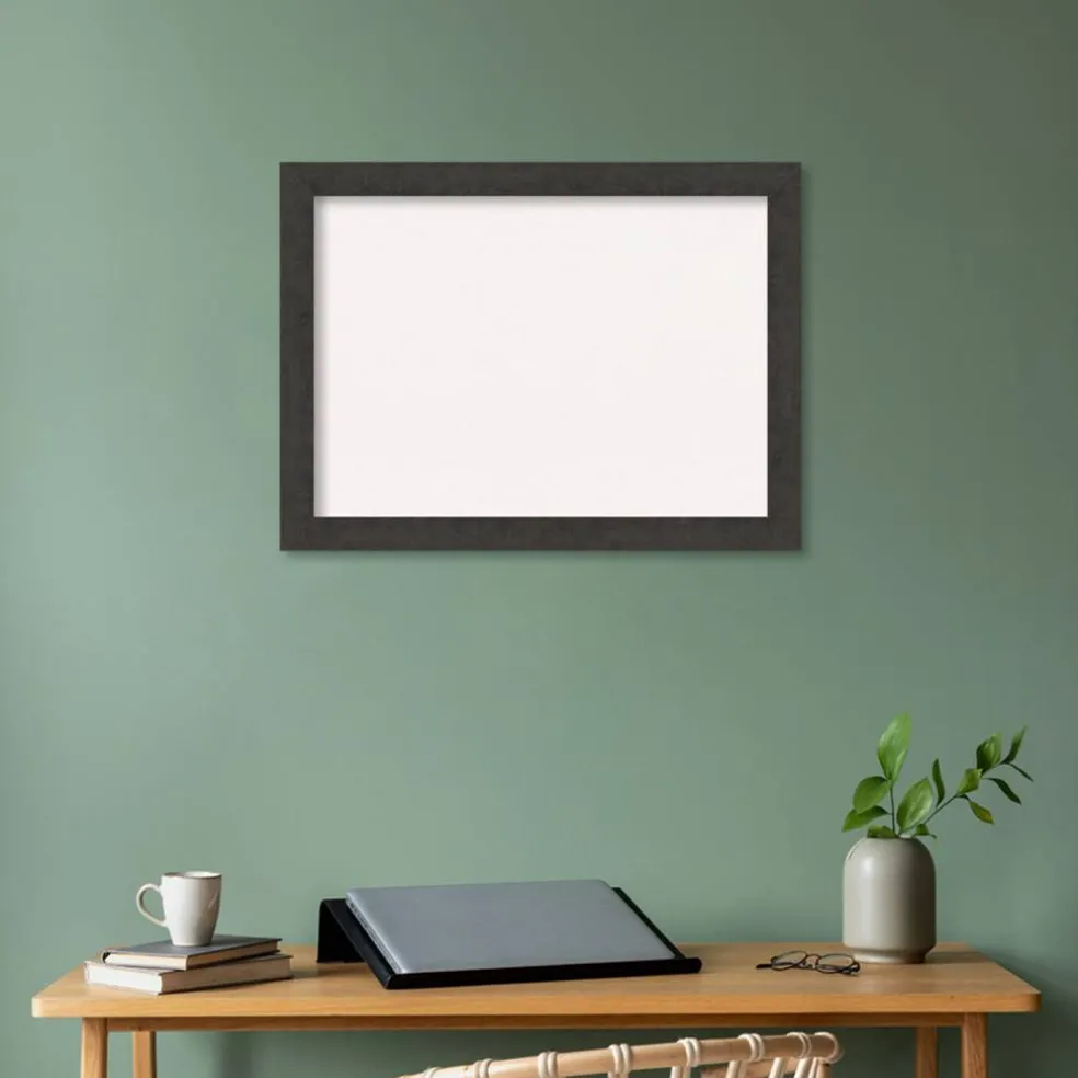 Rustic Plank Narrow Framed Corkboard, White Cork