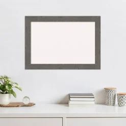 Rustic Plank Narrow Framed Corkboard, White Cork