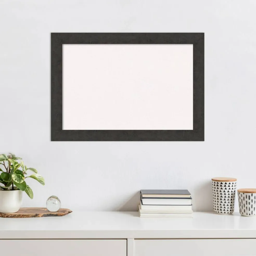 Rustic Plank Narrow Framed Corkboard, White Cork